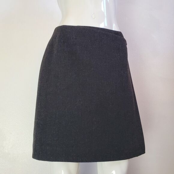 Vintage 90s Preview Collection Gray Wrap Mini Skirt - Picture 1 of 8
